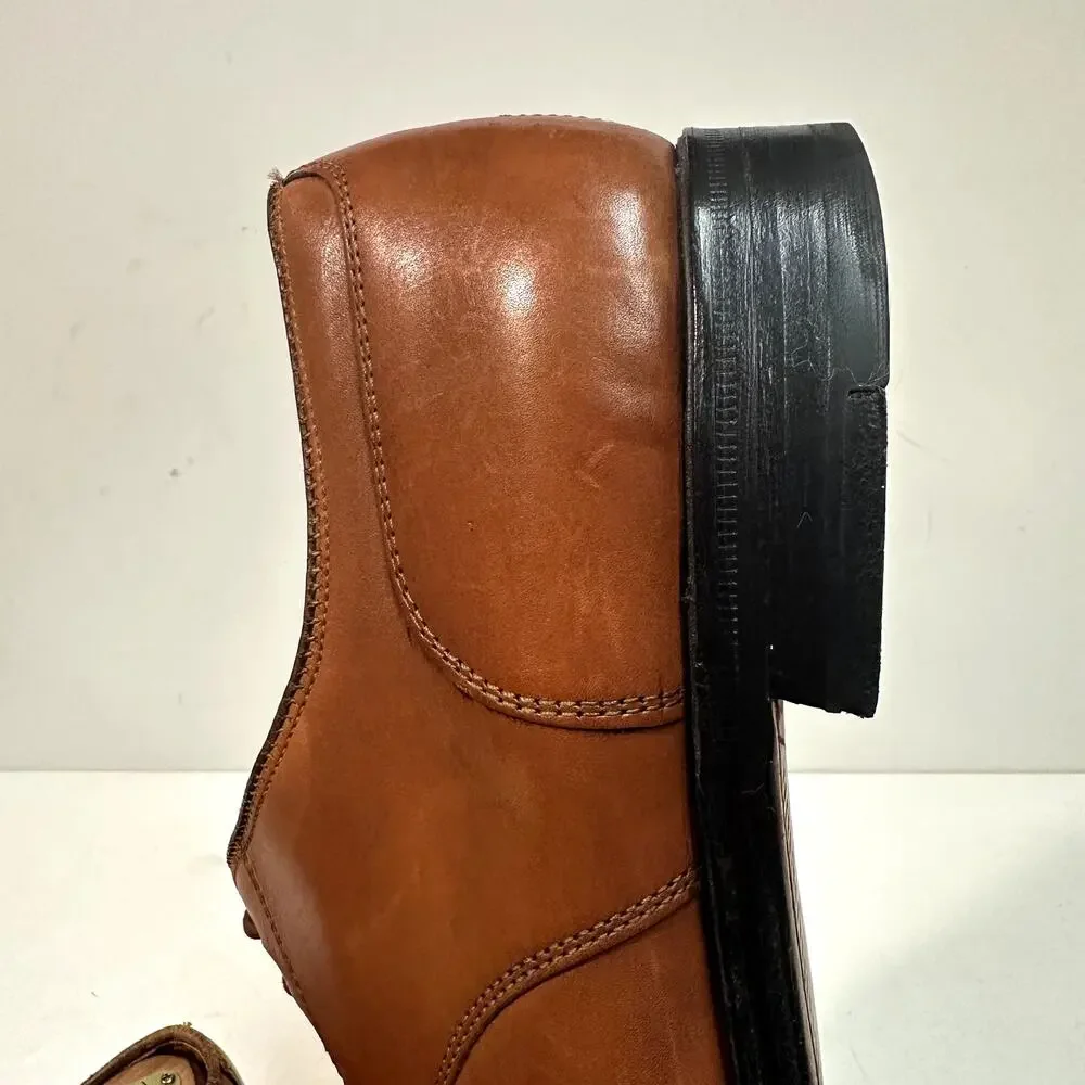 VERY GOOD Alden 962 Norwegian Front Blucher Burnished Tan Calf NST 10.5 Wide E